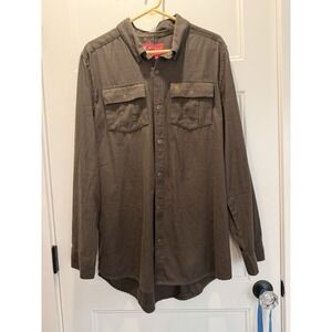 Browning Heritage Collection Men's Large L/S Button Up Shirt Olive Brown